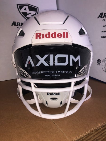 NEW RIDDELL ADULT AXIOM ADULT HELMET - SIZE 7 3/4" - METALLIC WHITE