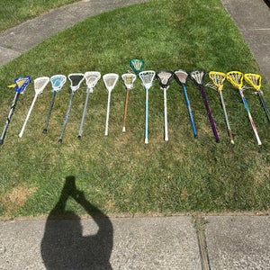 Best Offer Takes It Send Offers! Lacrosse 13 sticks and Green Glitter Head Rare! Take all!