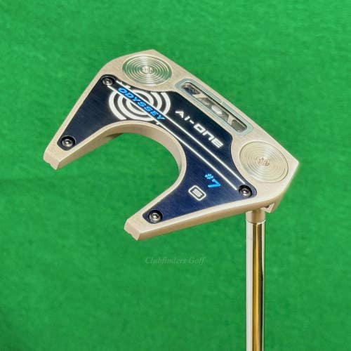 Odyssey Ai-ONE #7 S Silver Slant-Neck 35" Mallet Putter Golf Club w/Super Stroke