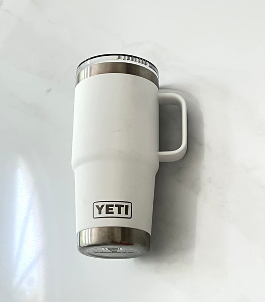 YETI Rambler 20 oz Travel Mug Stainless Steel Vacuum Insulated white