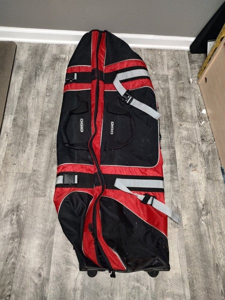 OGIO Straight Jacket Travel Bag Red/Black w 2 Wheels