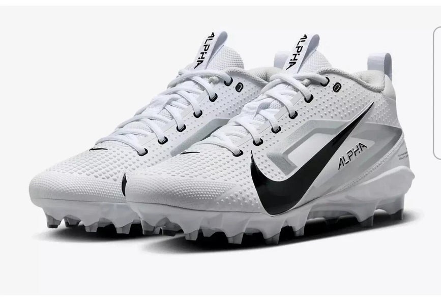 new men's 12 Nike Alpha Menace 4 Varsity Football Cleats white FN0027-100