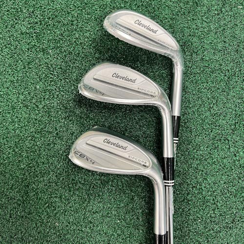 New Cleveland CBX 4 ZipCore Wedge Set 50.12° AW 54.14° SW 58.12° LW KBS Wedges