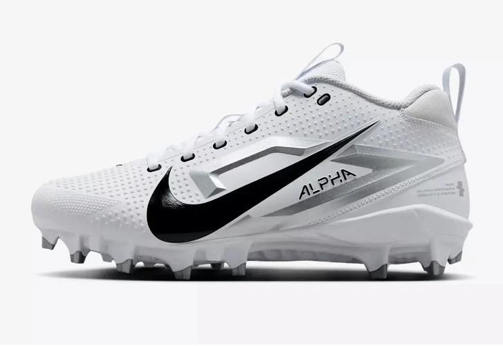 new men's 11.5 Nike Alpha Menace 4 Varsity Football Cleats white FN0027-100