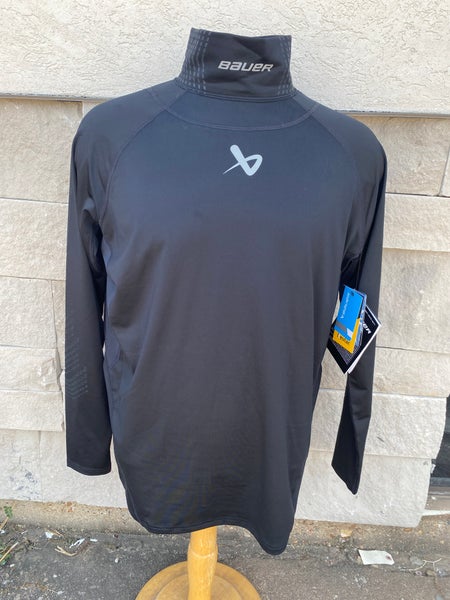 Bauer LS Base Layer Shirt Senior Kevlar Neck Guard Protector