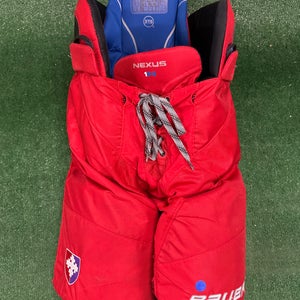 Red Senior Medium Bauer Nexus 1N Hockey Pants (Used)