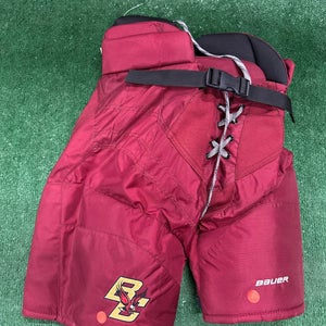 Red Senior Small Bauer Nexus Hockey Pants Pro Stock | Boston College