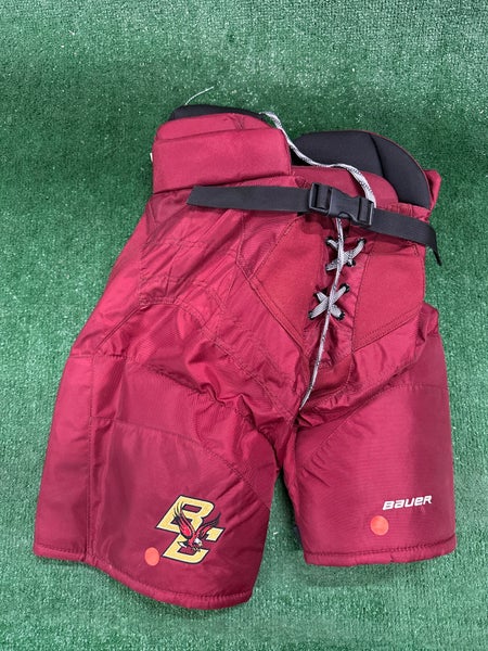 Red Senior Small Bauer Nexus Hockey Pants Pro Stock | Boston College