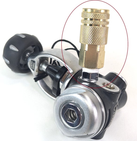 1/4" Quick Disconnect Coupler Scuba Dive 1st Stage Adapter Air Tool Connect