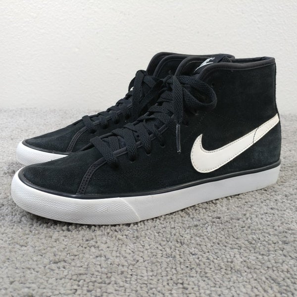 Nike Primo Court Mid Suede Womens Size 7.5 Shoes Black Lace Up 630656-091