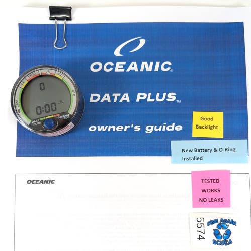 Oceanic Data Plus Air & Nitrox Puck Scuba Dive Computer + Manual EXCELLENT #5574