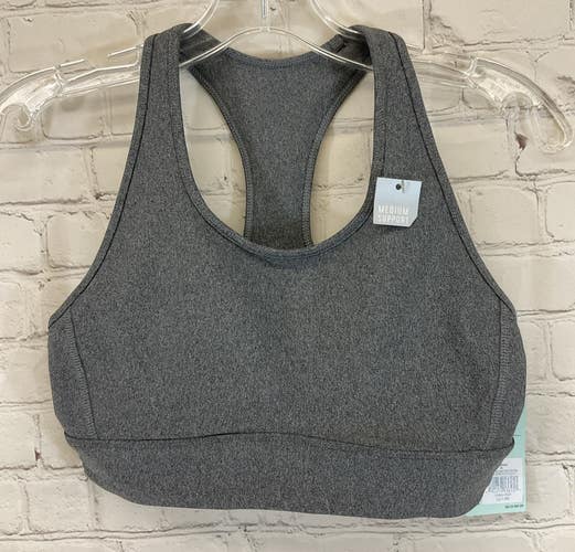 Women's DAW23702H Crossback Compression Stretch Bra Dark Heather Grey Medium