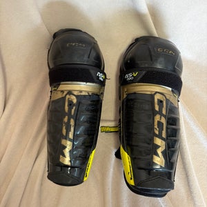 Senior CCM Tacks AS-V Pro 12" Shin Pads Pro Stock (Used)