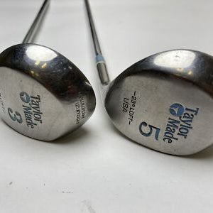 Taylormade Pittsburgh Persimmon 3 & 5 Fairway Wood Set 17* 23* Regular Steel RH