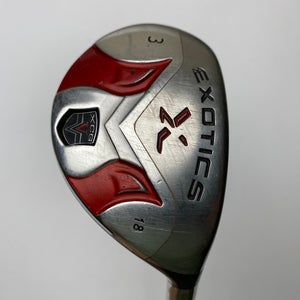 Tour Edge Exotics XCG 3 Hybrid 18* Graphite Design Tour AD 70g Regular RH