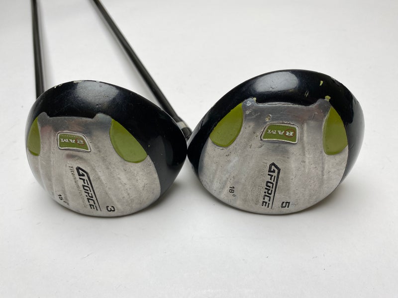 Ram G Force 3 & 5 Fairway Wood Set 15* 18* G Force Teen Graphite Junior RH