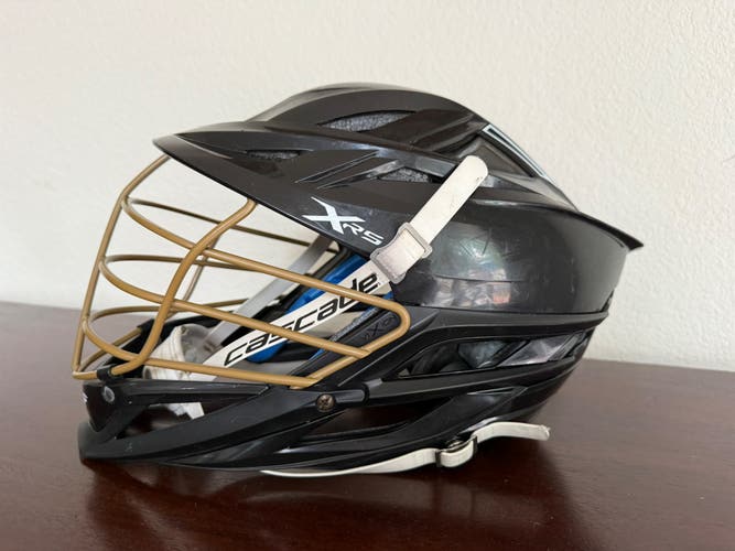 Cascade XRS Lacrosse Helmet - Black/Gold - Adult Size