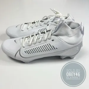 Nike Vapor Edge Pro 360 2 White Metallic Silver Cleats 9