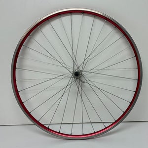 Red Anodized Aluminum 32-Spoke 700C Front Wheel Shimano 105 HB-5500 Hub GREAT