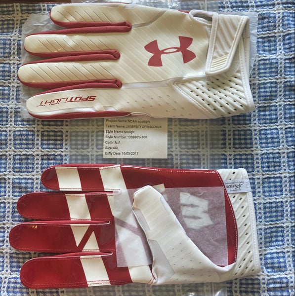 Red Adult XXXXL Under Armour UA Spotlight Gloves (New)