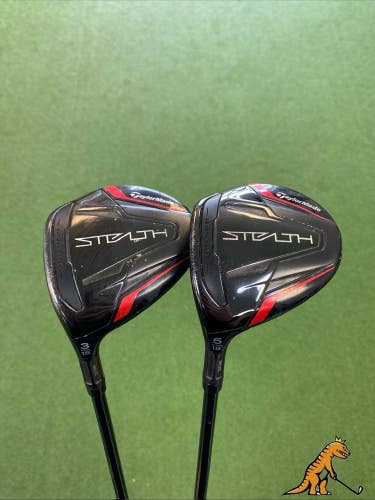 Used LH TaylorMade Stealth 15* 3-Wood, 18* 5-Wood Set Fujikura Ventus Graphite