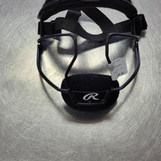 Used Rawlings HI VIZ BB/SB Fielders Mask Black One Size 11497-S000150483