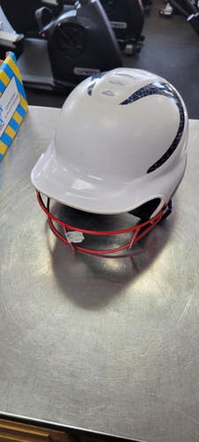 Used RIP-IT HELMET W MASK 6 - 6 7/8 Batting Helmet w/Mask White One Size 11497-S000150481