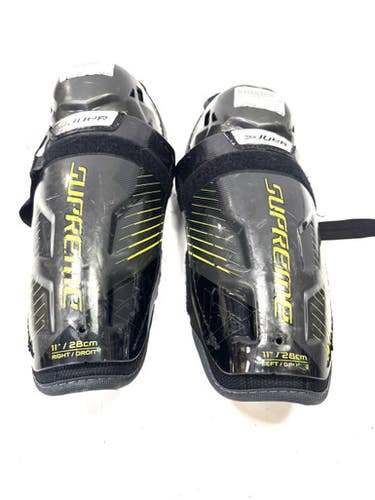 Used Bauer SUPREME S150 Junior Shin Guards Black 11" 11860-S000294657