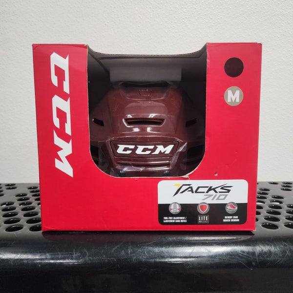 CCM Tacks 710 Helmet - Maroon Medium (New)