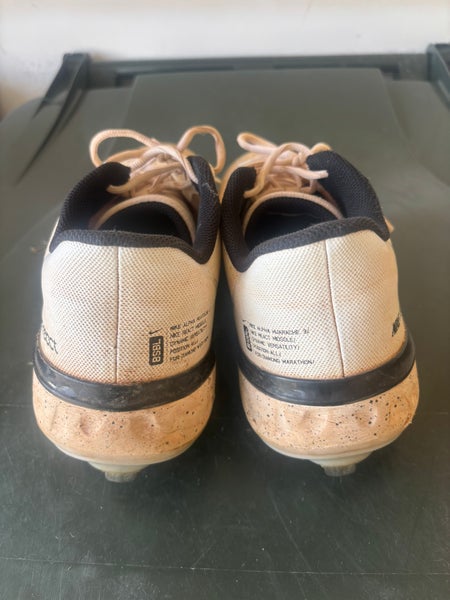 White Men's Adult Size M 11.0 (W 12.0) Nike Alpha Metal Cleats (Used)