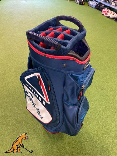 TaylorMade Select Golf Cart Bag 15-Way Red/White/Navy