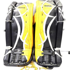 Used Reebok PRO INT 31+1 Goalie Leg Pads Inter Black 31" 11860-S000294596
