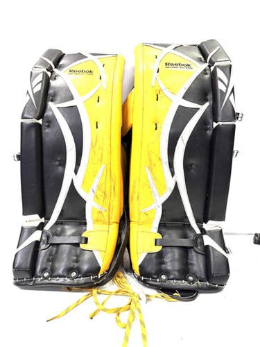 Used Reebok PRO INT 31+1 Goalie Leg Pads Inter Black 31" 11860-S000294596