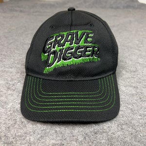 Grave Digger Hat Cap Snap Back Black Green Monster Jam Monster Truck Mens Racing