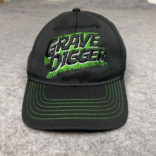Grave Digger Hat Cap Snap Back Black Green Monster Jam Monster Truck Mens Racing