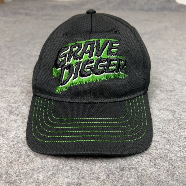 Grave Digger Hat Cap Snap Back Black Green Monster Jam Monster Truck Mens Racing