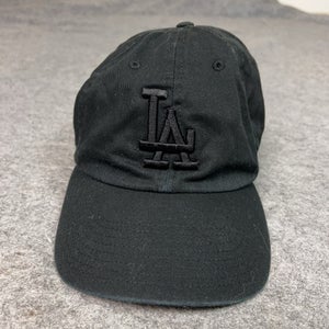 Los Angeles Dodgers Hat Cap Strap Back Mens Black MLB Baseball LA 47 One Size