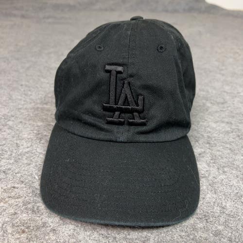 Los Angeles Dodgers Hat Cap Strap Back Mens Black MLB Baseball LA 47 One Size