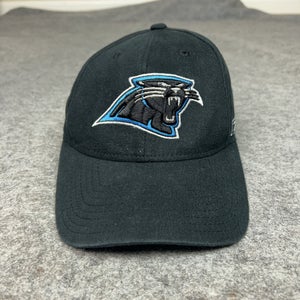 Carolina Panthers Hat Cap Flex Mens One Size Black NFL Football Reebok Blue Logo