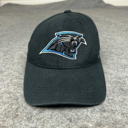 Carolina Panthers Hat Cap Flex Mens One Size Black NFL Football Reebok Blue Logo