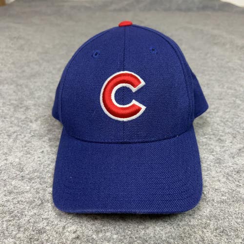 Vintage Chicago Cubs Hat Cap Snap Back Blue Red MLB Baseball Mens Logo Athletic