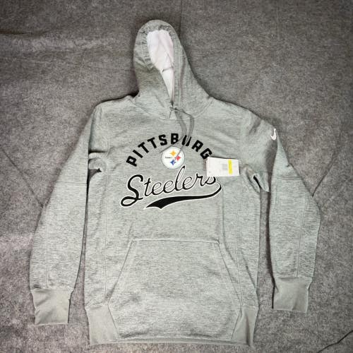 Pittsburgh Steelers Hoodie Mens Small Gray NFL Football Pullover Sweatshirt Nike