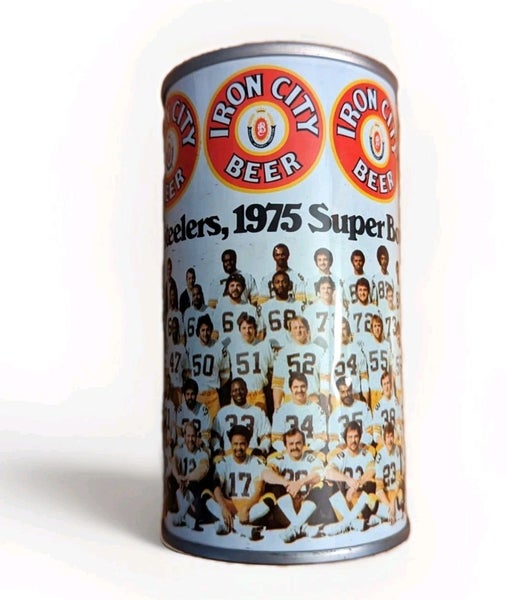 Vintage Iron City Beer Pittsburgh Steelers 1975 Super Bowl Commemorative Can NFL