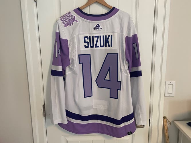 BNWT Authentic Adidas Montreal Canadiens Nick Suzuki Fight Cancer Jersey Size 54