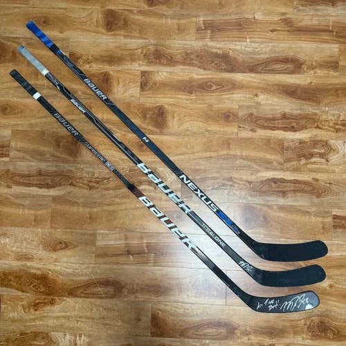 MIKE RICHARDS NHL (3) Game Used, Signed, Sticks FLYERS, KINGS, CAPITALS