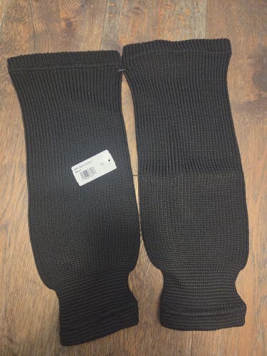 Black knit Junior Medium 20" Athletic Knit Socks (New)