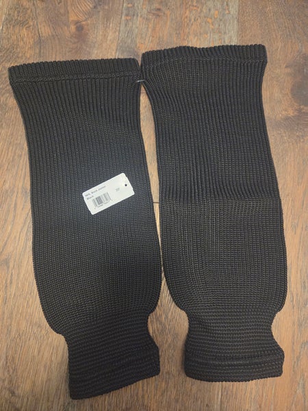 Black knit Junior Medium 20" Athletic Knit Socks (New)
