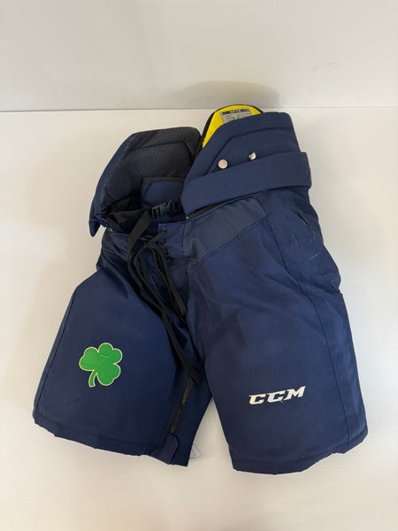 Used Navy Senior Medium CCM HPTK Pro Stock Hockey Pants