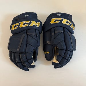 Used Navy/Gold CCM HG12 Pro Stock Gloves 14"