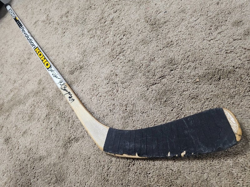 PHIL BOURQUE 91'92 Cup Yr Signed Pittsburgh Penguins Game Used Hockey Stick COA